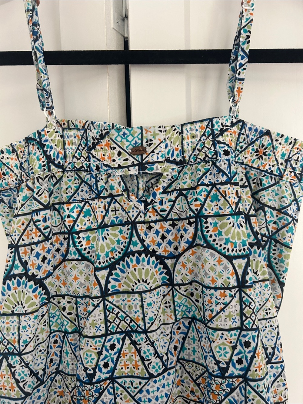 Mavi Multicolor Geometric Print Sundress with Spaghetti Straps - Picture 8 of 9
